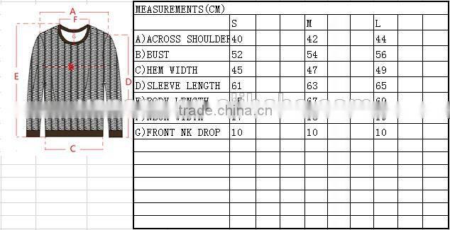 VAN-A15-M032 England Style Stripe Patches Design Men Round Neck Cashmere Sweaters