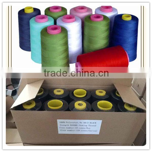 40/2 100% Spun Polyester Sewing Thread 5000y For Sewing