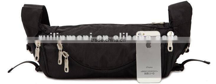 Single shoulder strap bag men big black bag fit belt single shoulder strap bag men