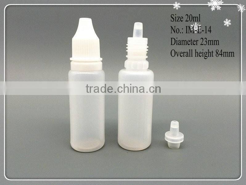 5ml LDPE dropper bottles with tamper proof cap, 5ml e-cig dropper bottles with white cap for e-cigarette oil