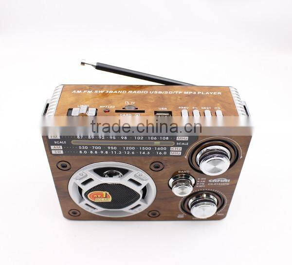 Multi-Function hand crank am fm portable radio with Solar powered dynamo rechargeable radio with flashlight