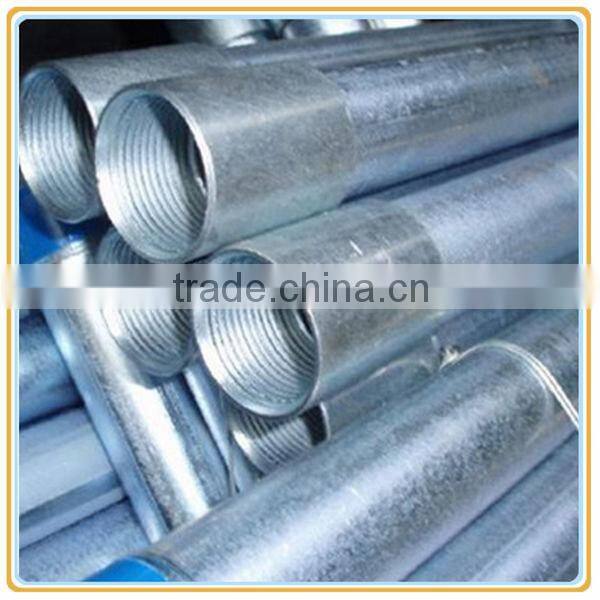 Galvanized steel pipe with thread and coupling or socket