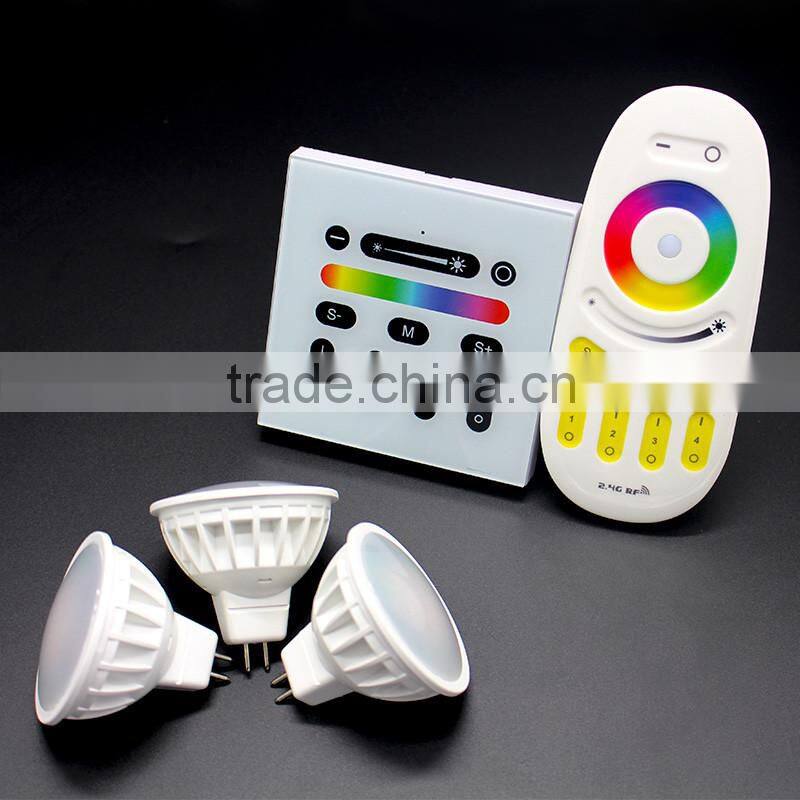 2016 hot sale 2.4G 4W MR16 rgbw led Spotlight with remote control