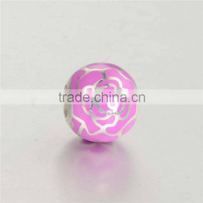 Fashionable European Style Enamel 925 Sterling Silver Charm Beads