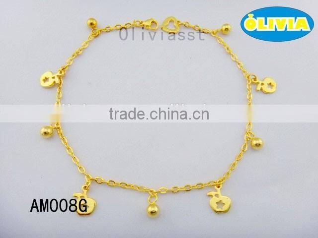 Olivia Jewelry New Charm Design 18k Gold Plated Anklets for Women ,Chain Anklet Jewelry