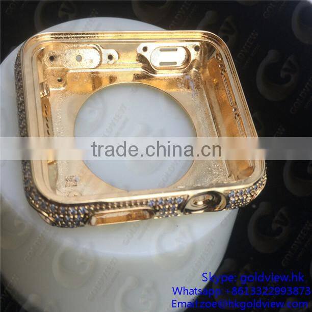 for apple watch 24k gold housing,new for apple watch gold,For apple watch housing gold color