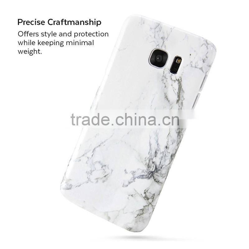 Wholesale for galaxy s7 edge white marble case, for samsung s7 edge hard pc marble texture cover back case