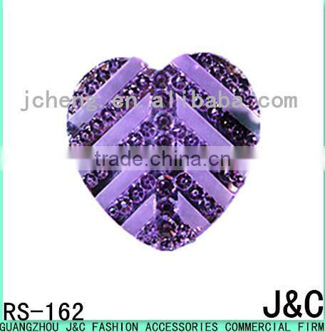 colorful heart shape resin stone