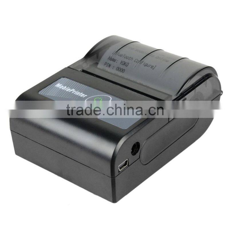 2015 Mobile Portable 58mm Thermal Receipt Printer Bluetooth Wireless Mini Printers Impressora for Android/IOS Black