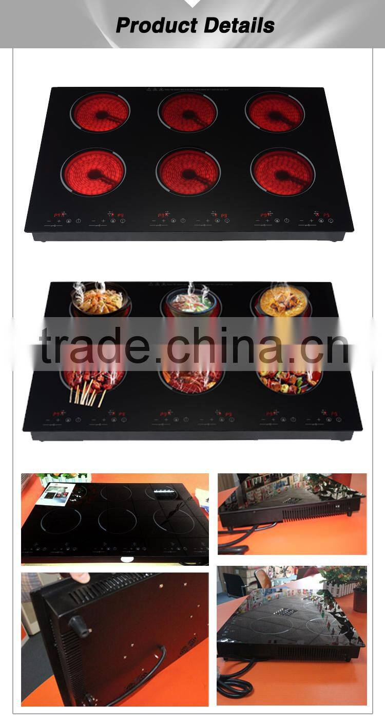 6 rings burners induction cooker made in China Guangzhou