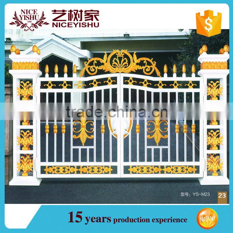 Factory latest aluminum main gate designs, main entrance gate design, aluminum main gate design 2016