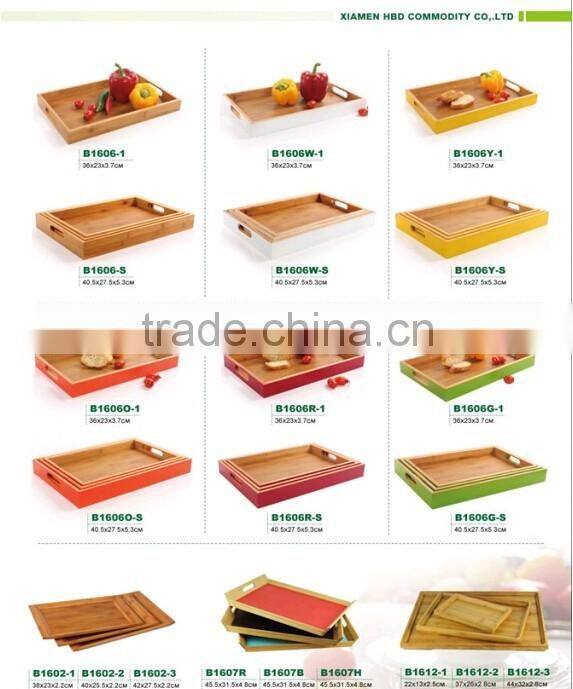 Eco-friendly wooden tea tray/wooden coffee serving tray wholesale
