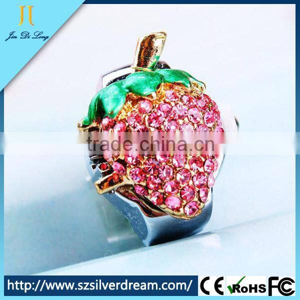 Fashion lovely strawberry jewelry girl's quartz brand watches