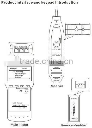NOYAFA NF-8208 LCD Display Network LAN Wire Tracker Tracer Length tester