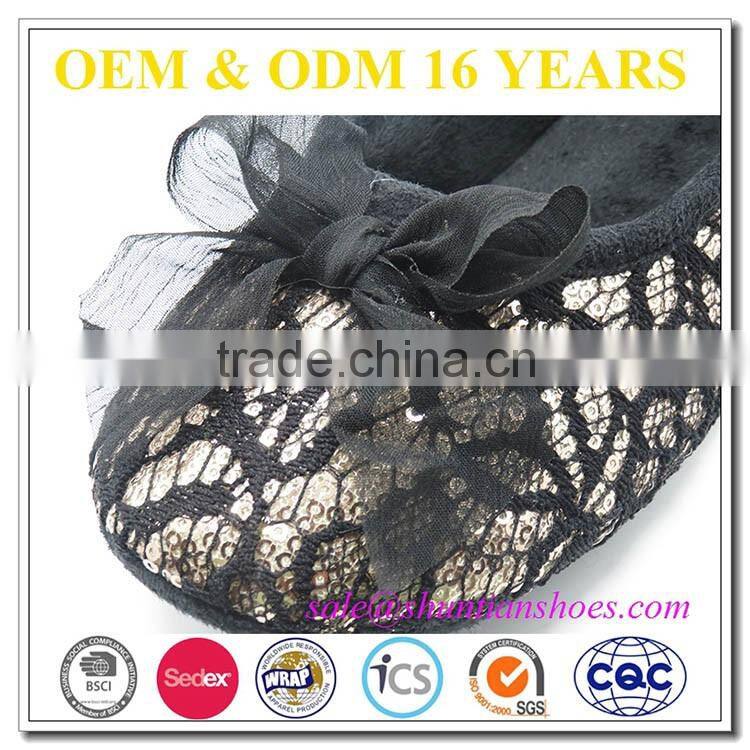 sexy lace personalized logo girls indoor ballet shoes
