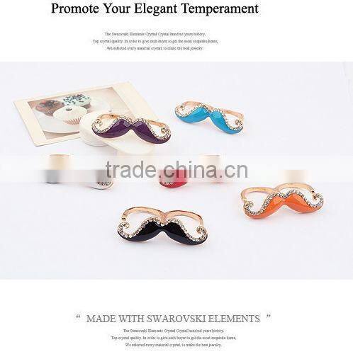 Fashion rings jewelry women moustache ring