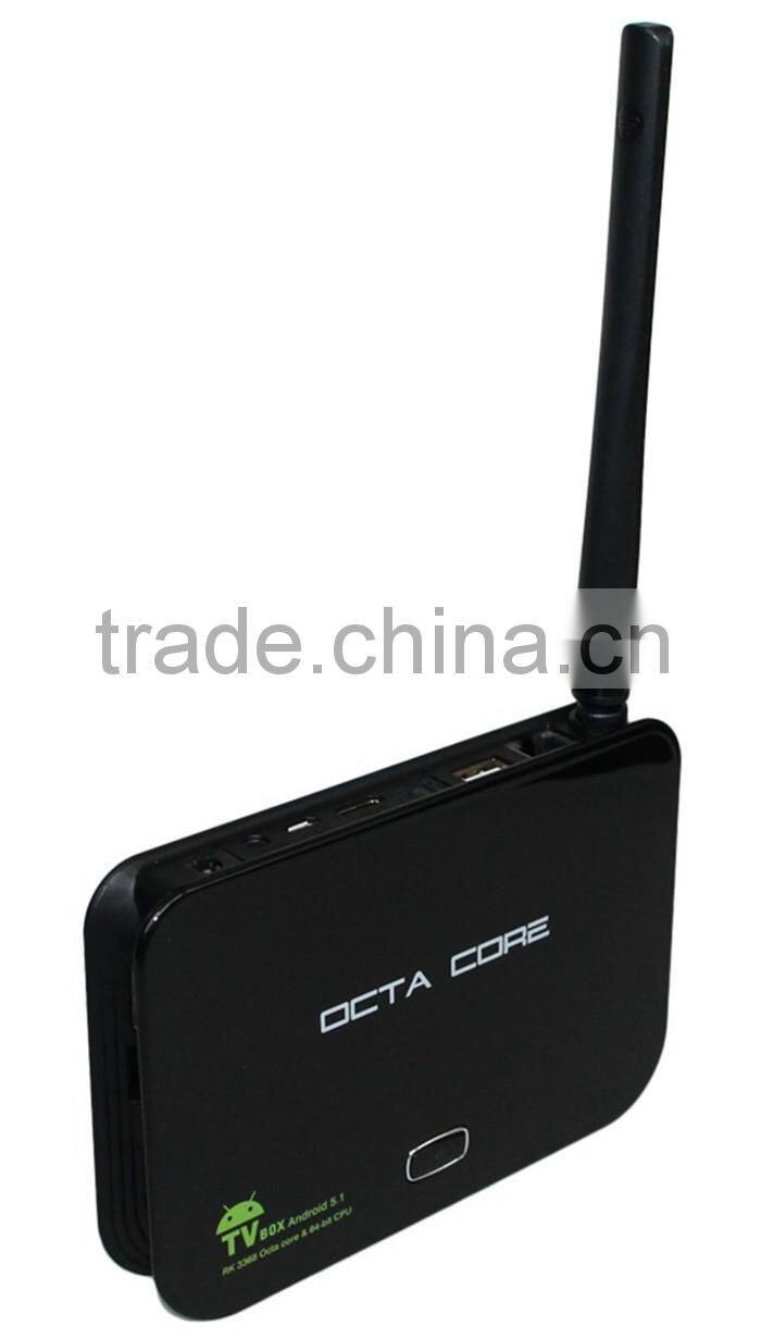 Z4 Android 5.1 Lollipop OS RK3368 Octa Core 64Bit TV Box 2GB RAM 16GB ROM BT 4.0 Dual wifi 2.4G 5.8G Set Top Smart Media Player