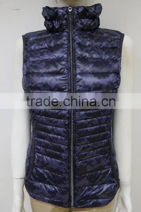 2014 winter fashion women's printing down vest