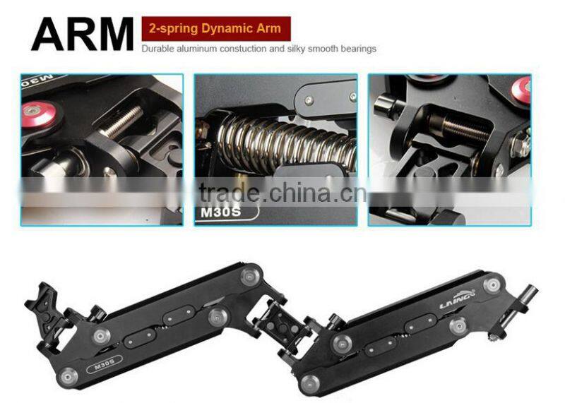 Professional LAING video flycam dslr camera stabilizer+dual arm+vest gyro steadycam for 8kg camera