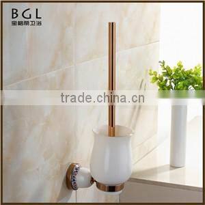 11750-brg high demand products zinc alloy gold bathroom accessory toilet brush holder