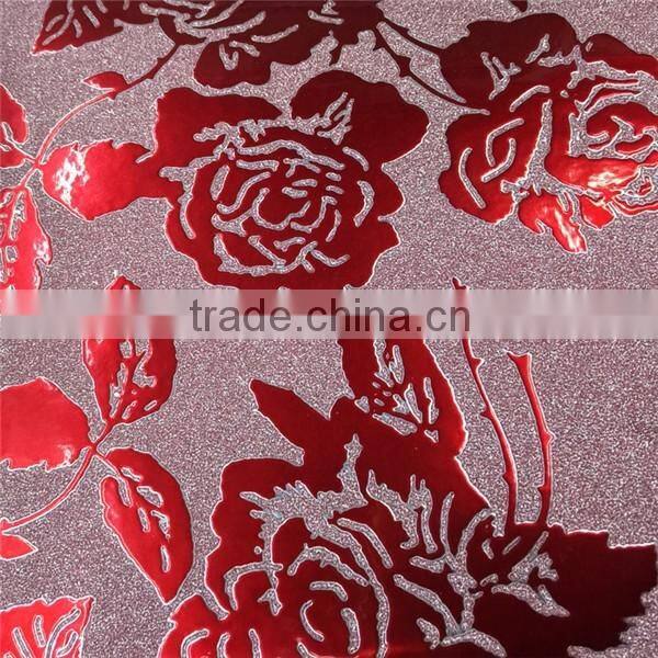 Custom printed decorative glitter paper roll