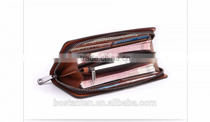 classic plaid leather wallets clutch hand bag for men fashion