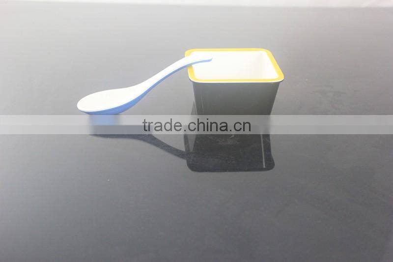 100% mealmine A5top food grade cheap unbreakable 2 tone melamine spoons for sale