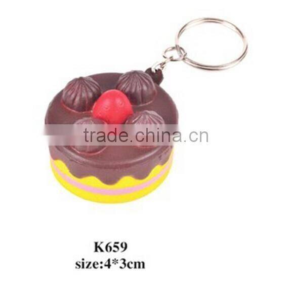 custom donut keychain bread vinyl emulational,oem donut keychain plastic with chocolate,vinyl emulational donut keychain