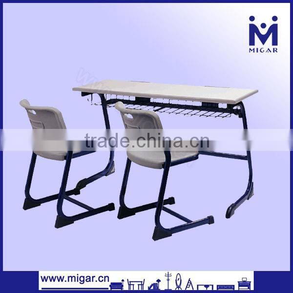 High quality Melamine comfortable standard middle school single desk and chair set MG-0235