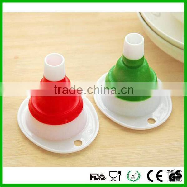 Food grade silicone foldable funnel custom mini collapsible funnel
