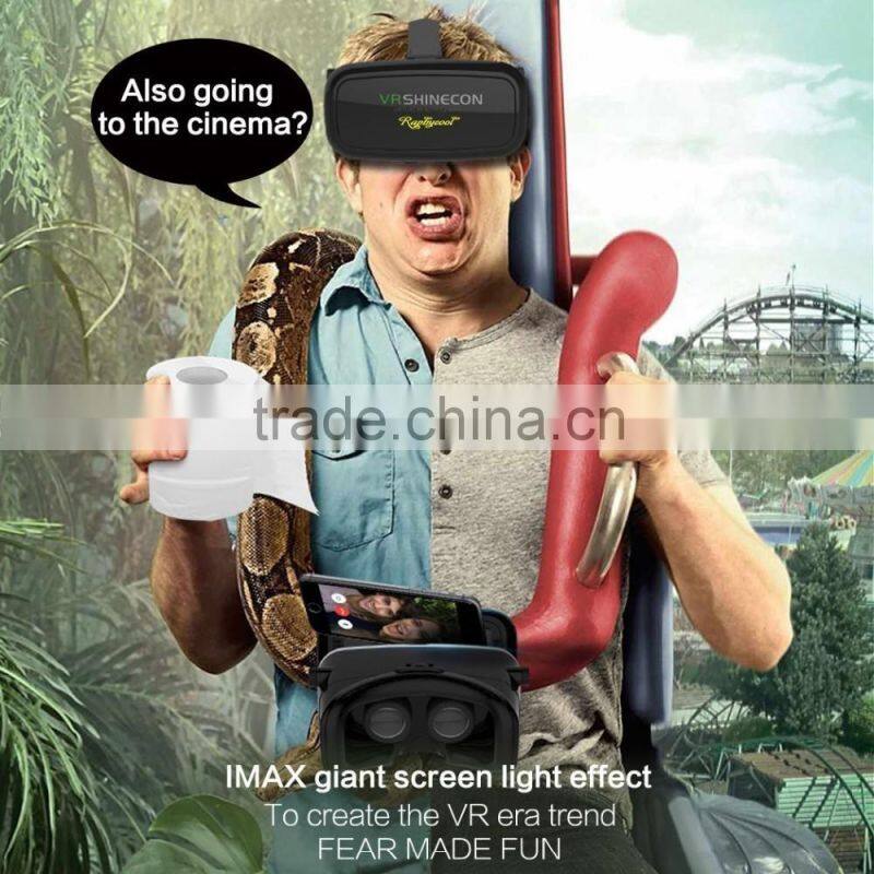 3D VR Virtual Reality Headset for Movie/Game,Virtual Video Glasses with Adjustable Lens and Strap for iPhone 6 Plus/6