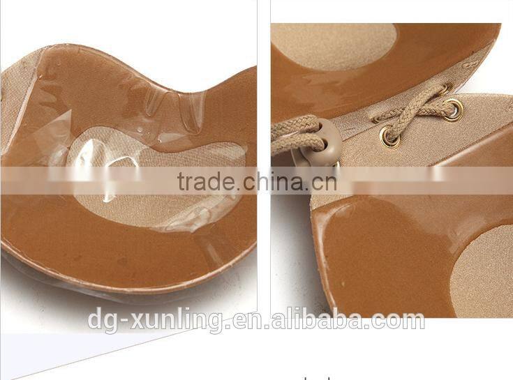 Sexy woman Push Up Self-Adhesive Silicone Bust Front Closure Strapless Invisible bra Wholesale