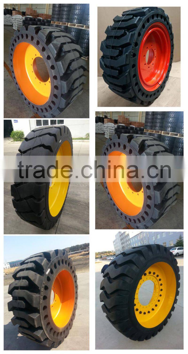 China hot sale factory price top quality solid tire12x16.5 33x12-20 forklift skid steer solid tires with DOT, ECE, REACH, GCC