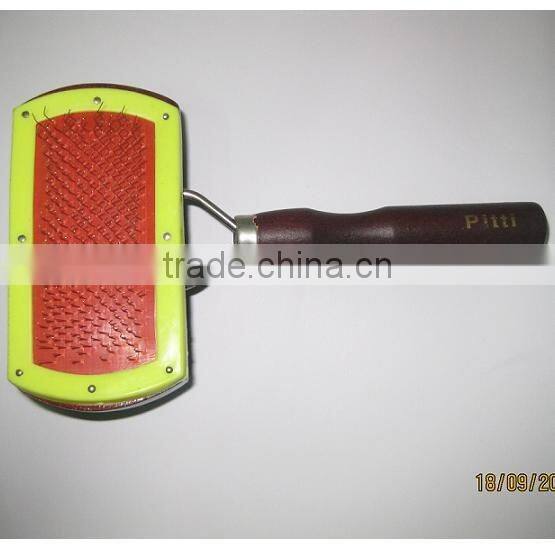 2016 new pet products square wood dog pet brush