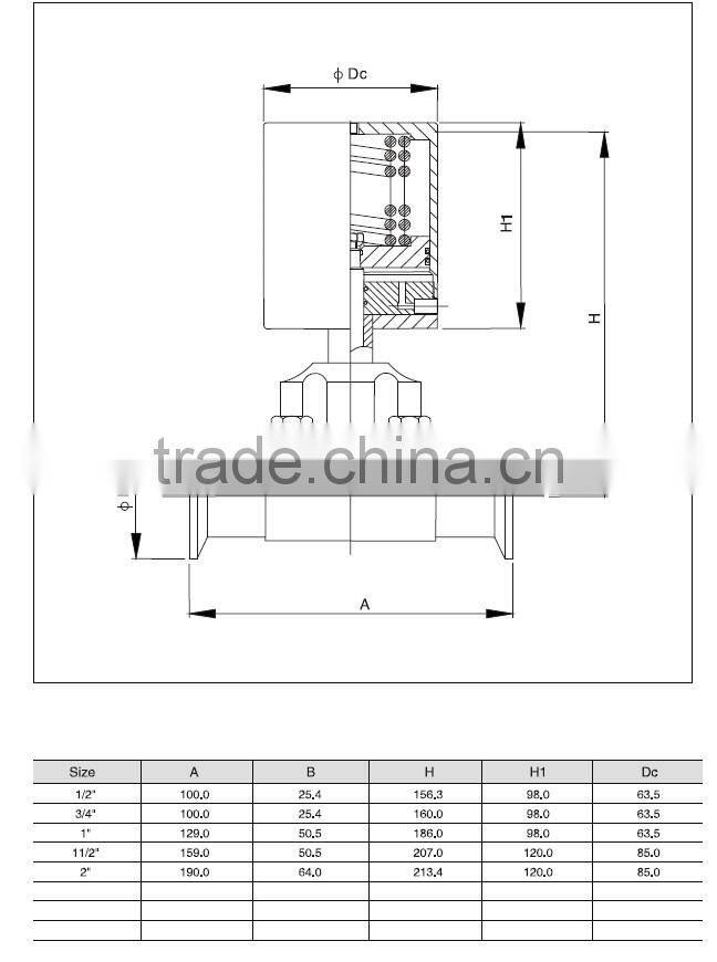 stainless steal pneumatic diaphragm valves, pneumatic diaphragm valve/Sanitary manual pneumatic diaphragm valve