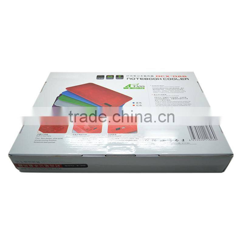 High Performance 18 inch 18.4" Laptop Computer Silver Super Cooling Fan Cooling System Cooling Pads with 4 Fans 4 FAN With USB