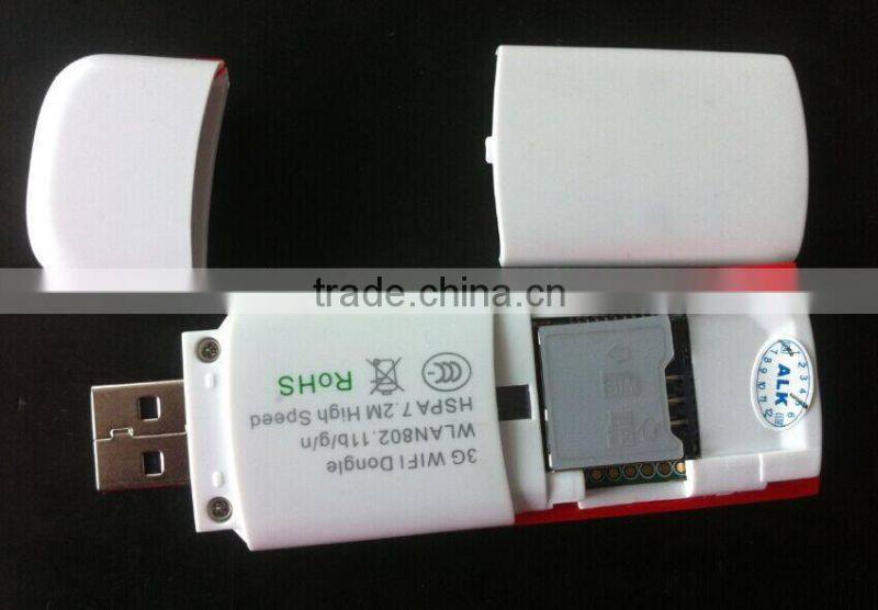 High speed 7.2m WiFi Router Wireless 3G 4G Modem USB Car Qualcomm 6246/7225 Chipset with EDGE