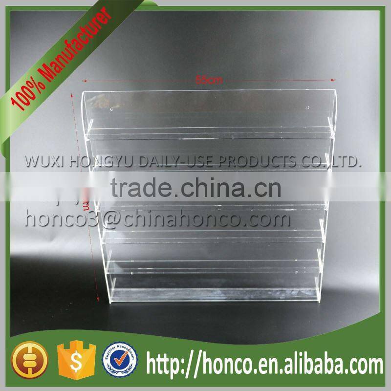 6 Tiers Wall Hanging Nail Polish Cosmetics Use Acrylic Display Rack,Clear Colour