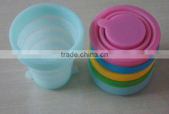 Free packing Colorful Silicone Collapsible Cup