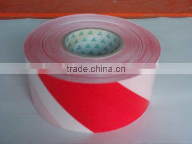 Non-detectable underground warning tape red white caution tape