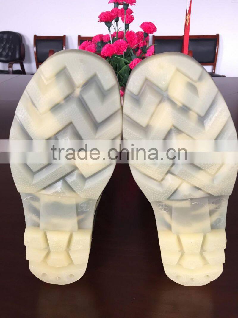 Camouflage rain boots ladies transparent work boots PVC safety shoes