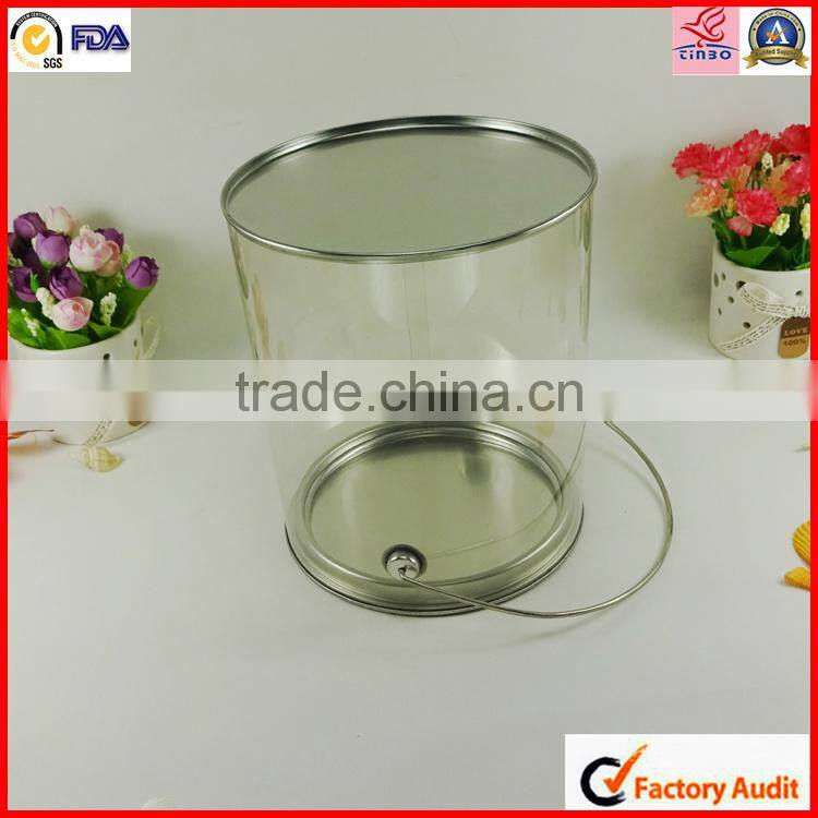 hot metal transparent round container
