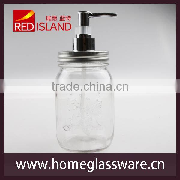 Mason Jar Soap/Lotion Dispenser - Your Choice of Jar Color and Pump Style