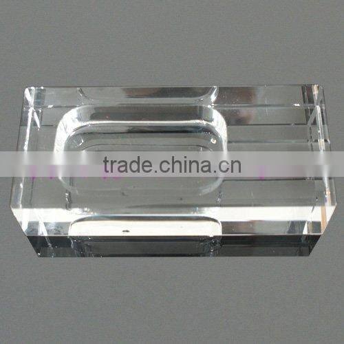 depression ablong crystal ashtray