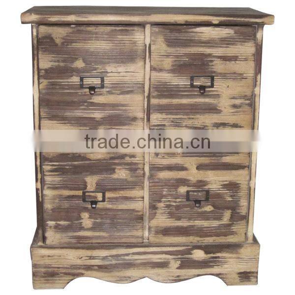 Antique Wooden Living Room Cabinet with Five Drawers Minhou Wooden Furniture Wholesale