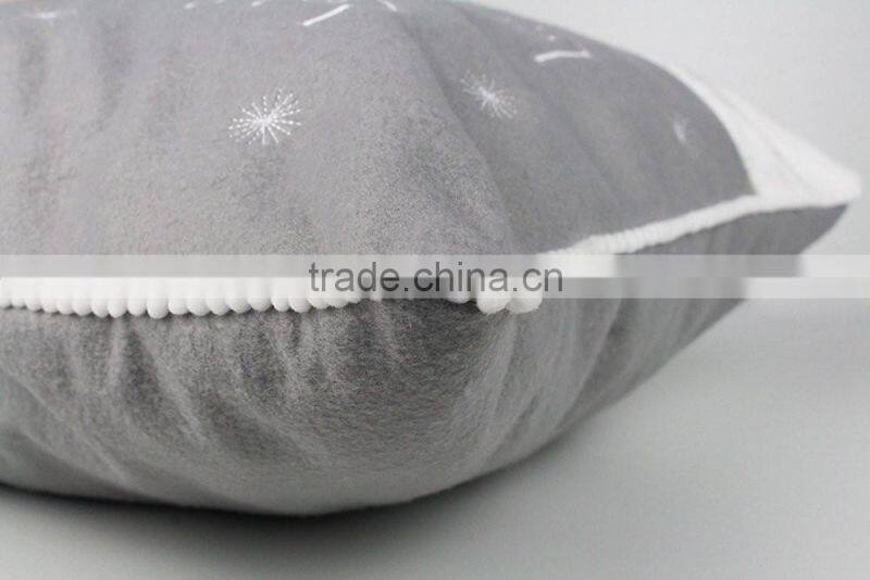 2016 gift Felt Cushion Throw Pillow Cases sofa Covers Set of 2,Grey 18x18inches