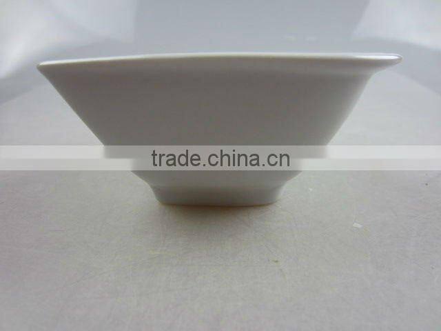 Stock white porcelain rectangle deep sauce dish