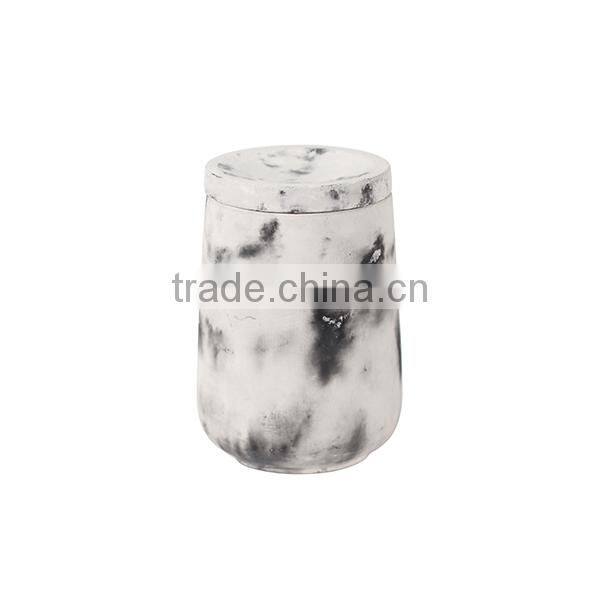 Cheap marble candle holder with lid with soy wax produced from factory for interior centerpieces