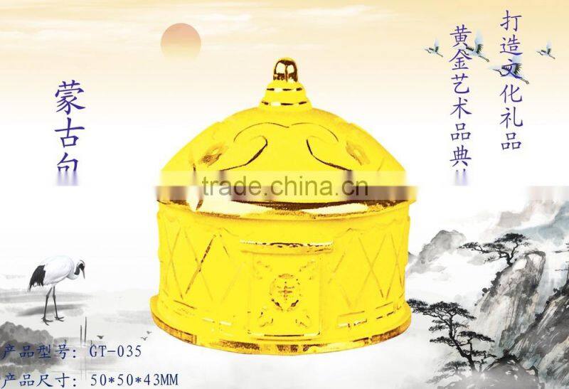 24k gold plated Hai bao For gifts