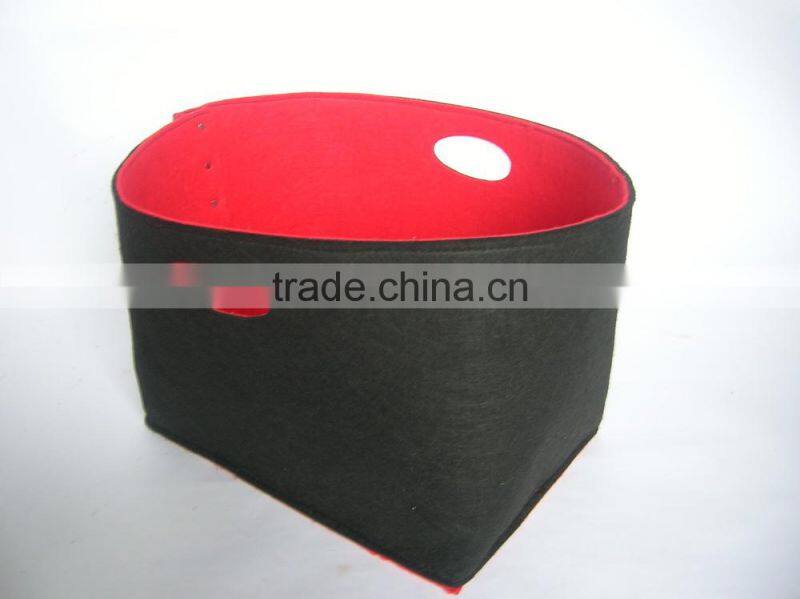 Cheap collapsible basket hot selling foldable felt storage cylinder felt storage basket